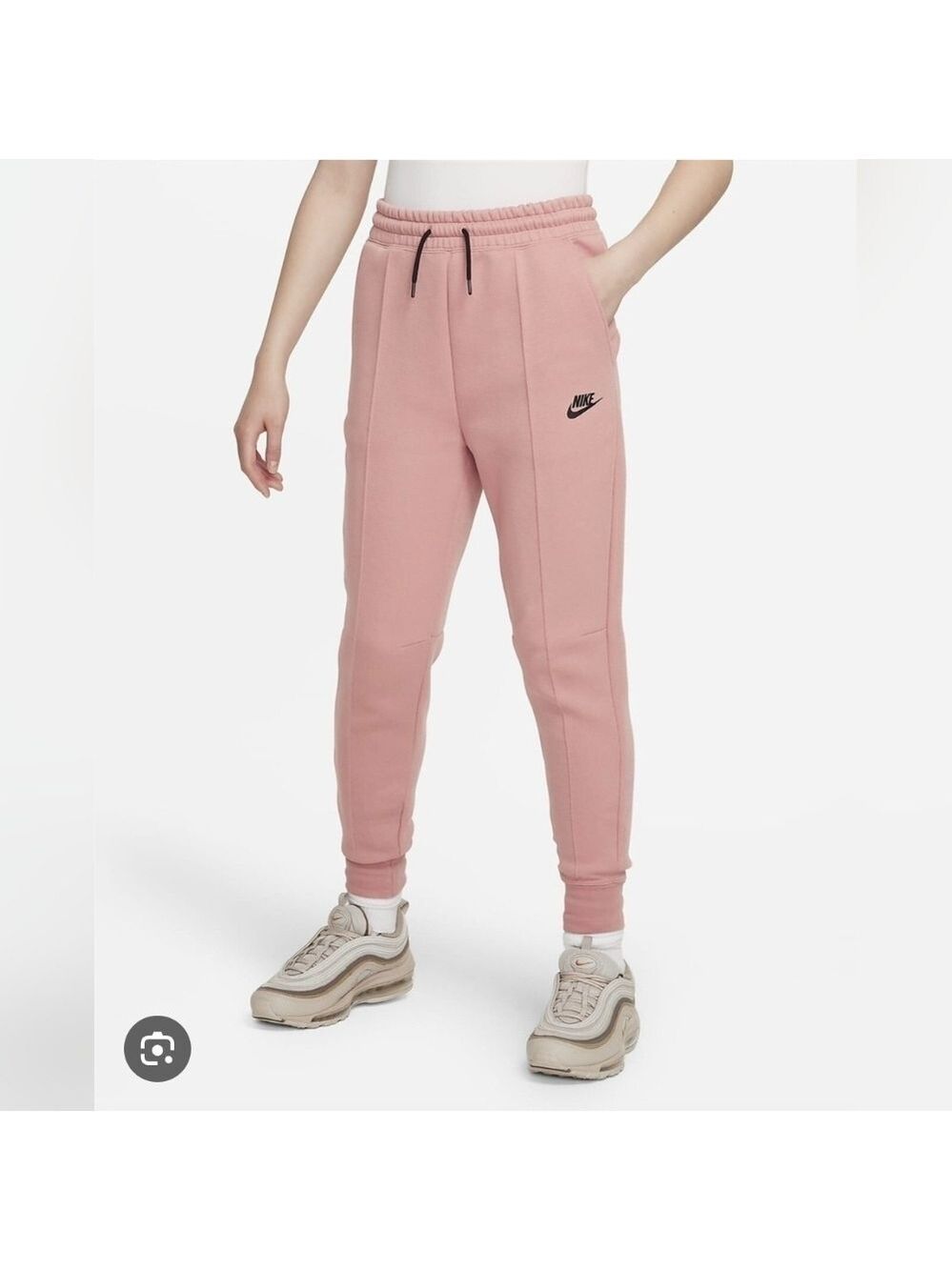 Nike Kids Pink Tech Fleece Red Stardust Jogger Pants